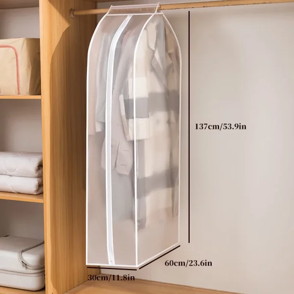 Portant vêtement housse transparent pour organisateur de placard – Image 9