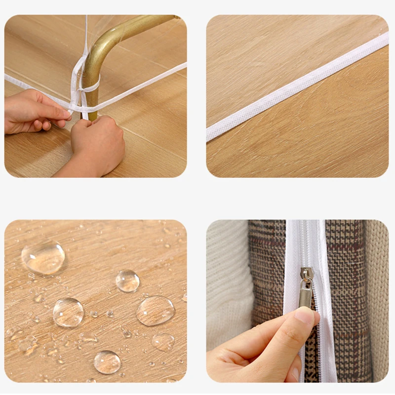 Portant vêtement housse protectrice transparente Grand Format XXL