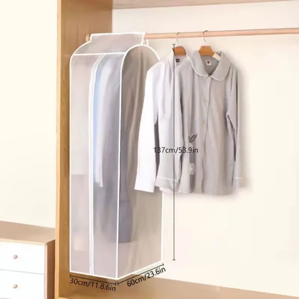 Portant vêtement housse transparent pour organisateur de placard – Image 12