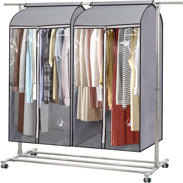 Portant vêtement housse Grande Capacité Transparent Premium
