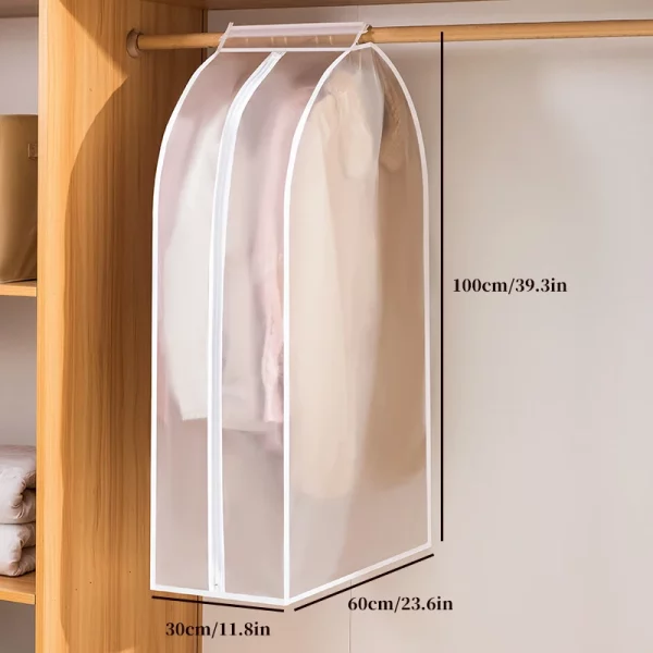 Portant vêtement housse transparent pour organisateur de placard – Image 6