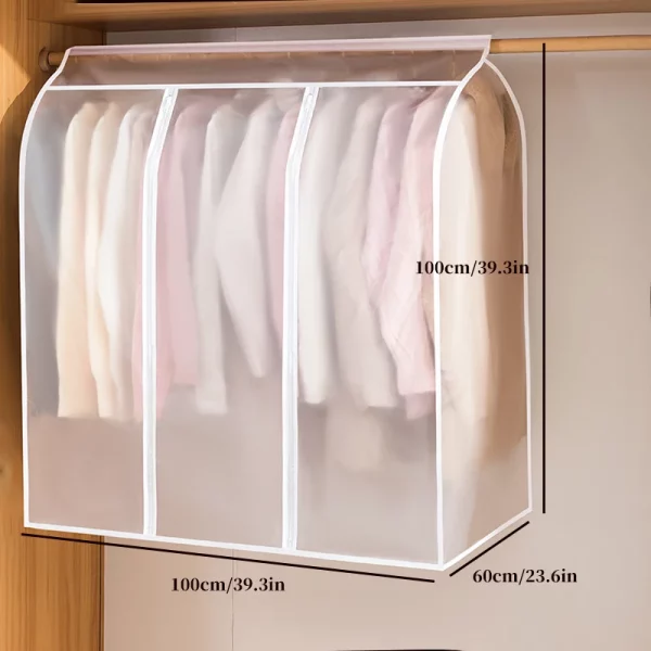 Portant vêtement housse transparent pour organisateur de placard – Image 8