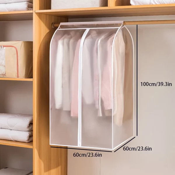 Portant vêtement housse transparent pour organisateur de placard – Image 4