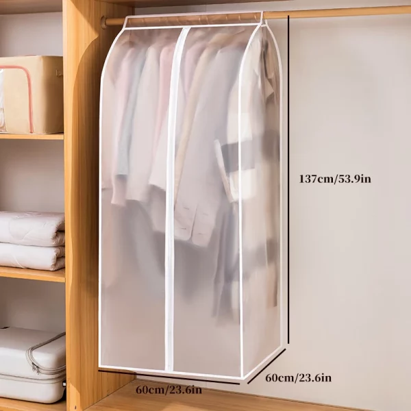 Portant vêtement housse transparent pour organisateur de placard – Image 7