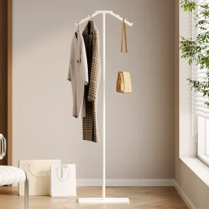 Portant vêtement design vertical à 2 bras et base en marbre