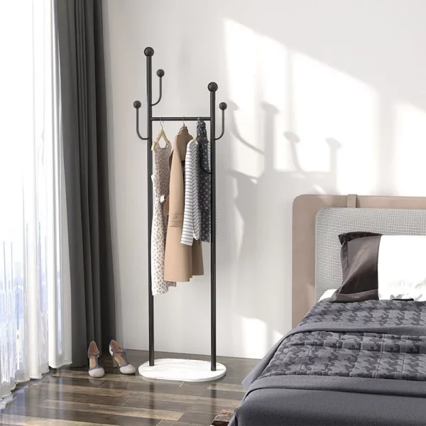 Portant vêtement chambre design épuré et luxueux