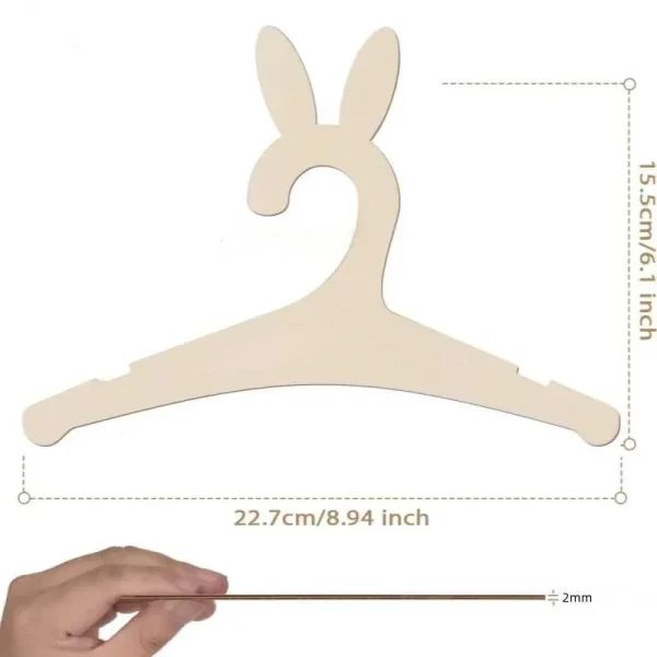 Cintres bois enfant personnalisés – pack de 10 – Image 4