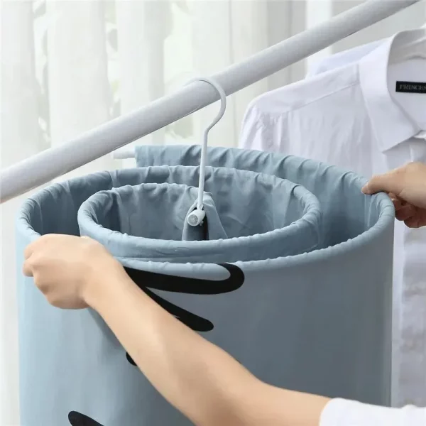 Cintre rond rotatif en métal pour draps et couvertures