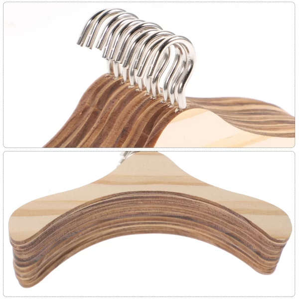 Mini cintres en bois pour enfants – lot de 10 – Image 2