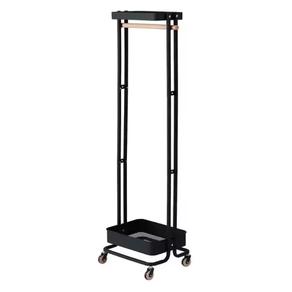 Portant vêtement roulette compact avec étagère de rangement – Image 8
