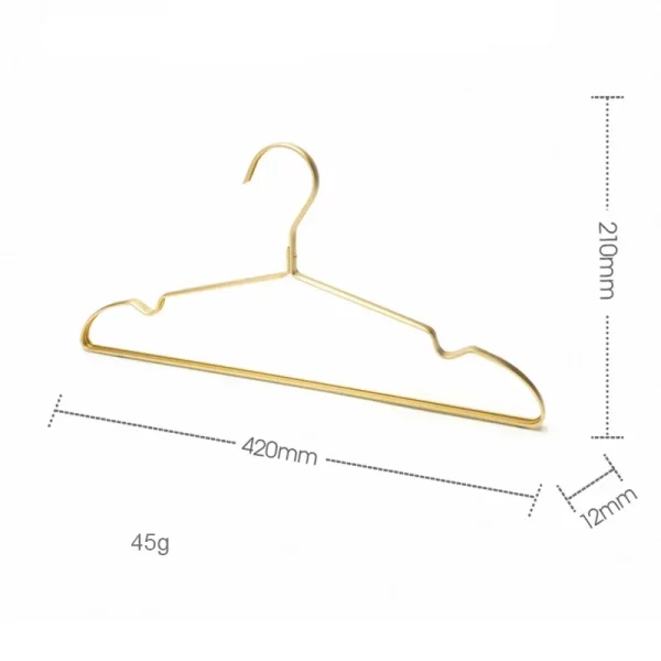 Lot de 10 cintres alu dorés élégants – Image 2