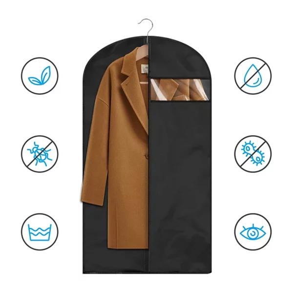 Housse costume noire respirante avec fenêtre – Image 7