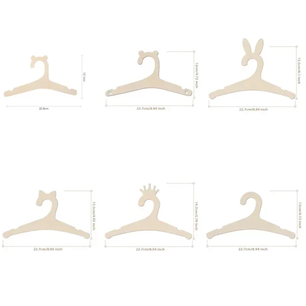 Cintres bois enfant personnalisés – pack de 10 – Image 2