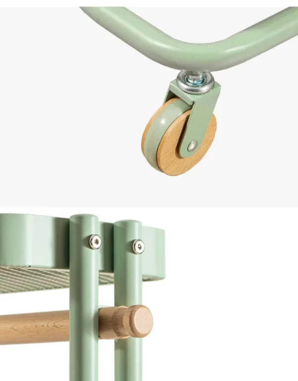 Portant vêtement roulette compact avec étagère de rangement – Image 13