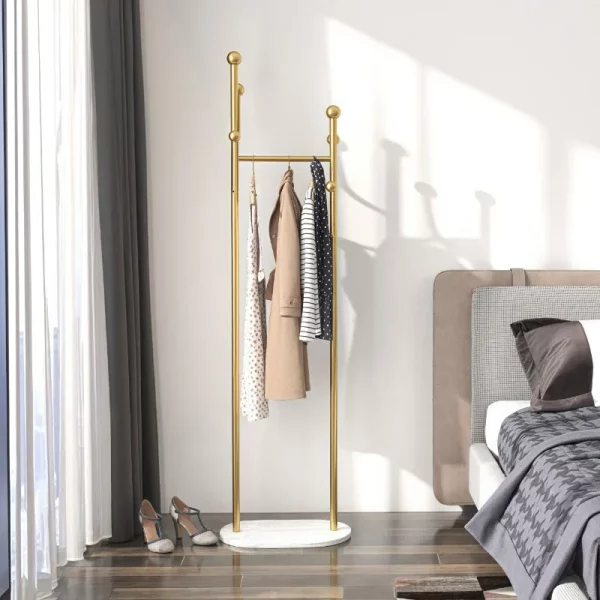 Portant vêtement chambre design épuré et luxueux – Image 2
