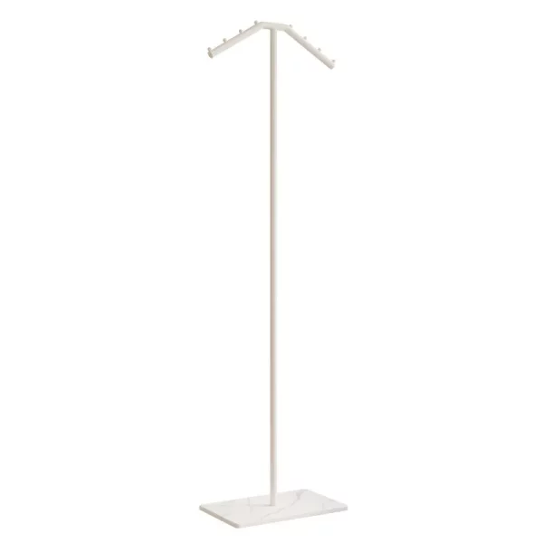 Portant vêtement design vertical à 2 bras et base en marbre – Image 5