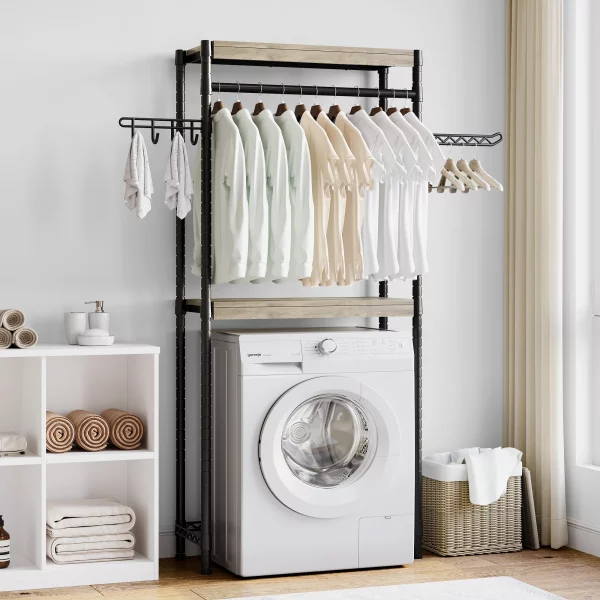 Portant vêtement salle de bain réglable multi-niveaux