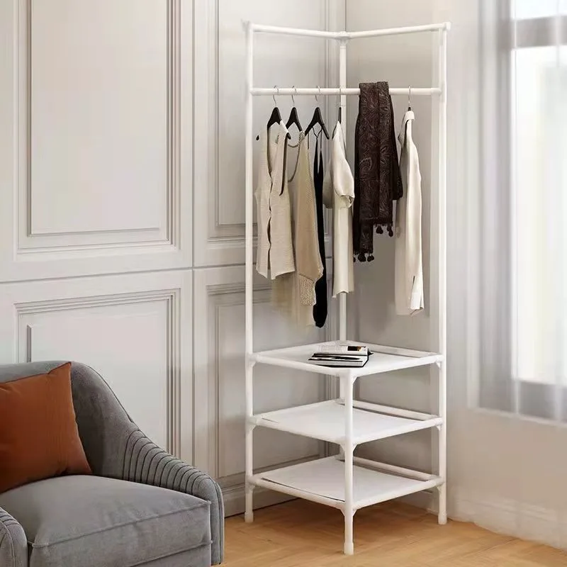 Portant vêtement d'angle avec 3 niveaux de rangement