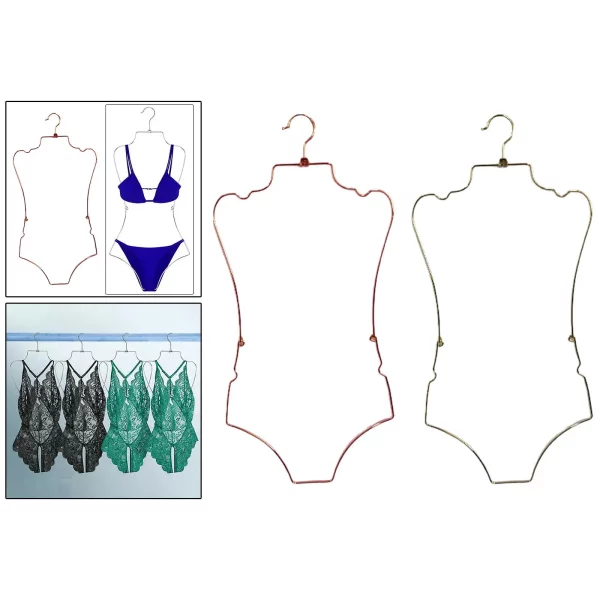 Cintre à lingerie pliable en métal – forme corps silhouette – Image 7