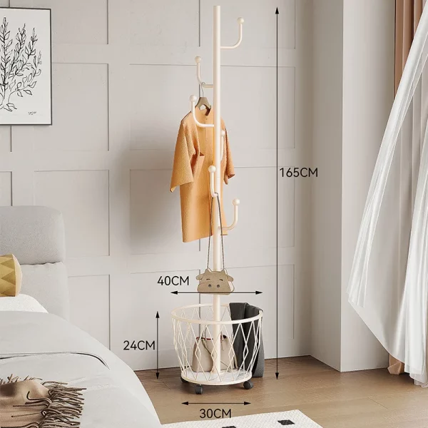 Portant sur pied avec panier de rangement – Image 8