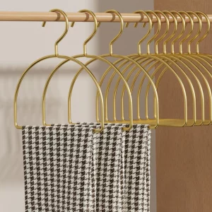 Cintre à écharpe doré demi-lune – lot de 5