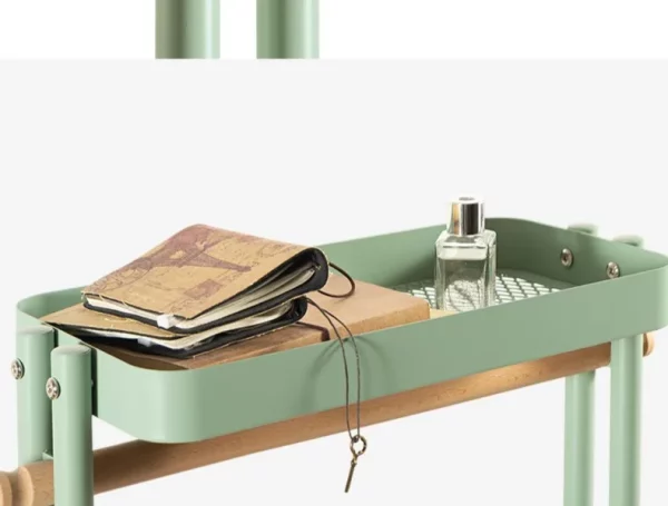 Portant vêtement roulette compact avec étagère de rangement – Image 14