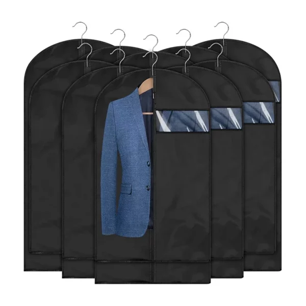 Housse costume noire respirante avec fenêtre