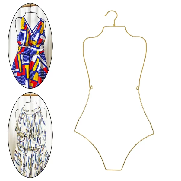 Cintre à lingerie pliable en métal – forme corps silhouette