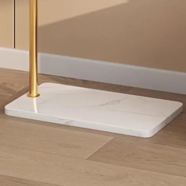 Portant vêtement sur pied compact élégant base marbre blanc