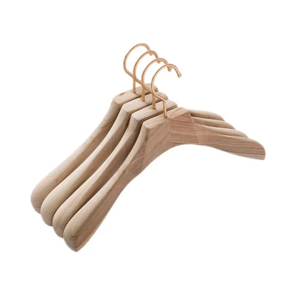 Cintres en bois de camphre massif épais – pack de 2 – Image 2