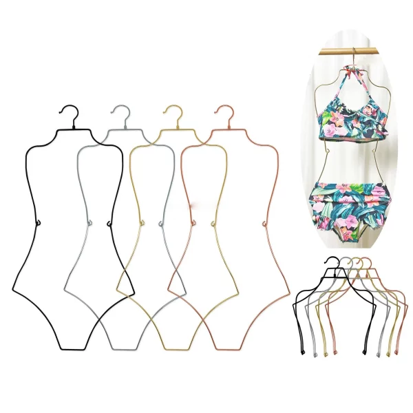 Cintre à lingerie pliable en métal – forme corps silhouette – Image 11