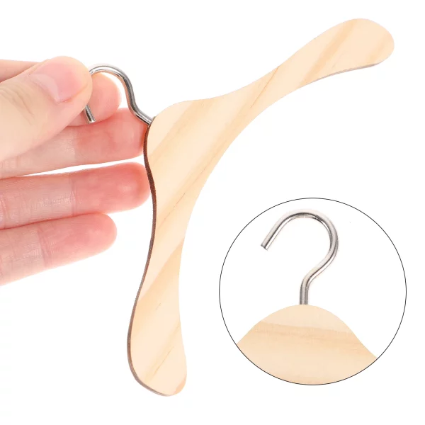 Mini cintres en bois pour enfants – lot de 10 – Image 3