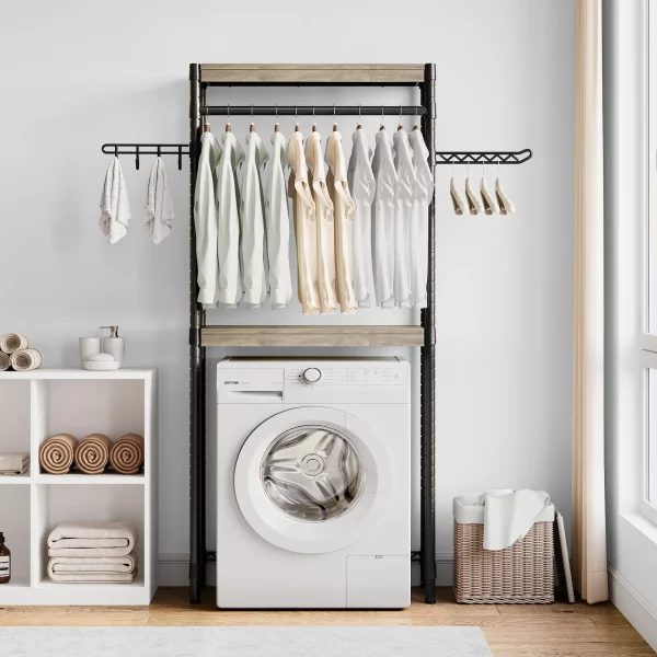Portant vêtement salle de bain réglable multi-niveaux