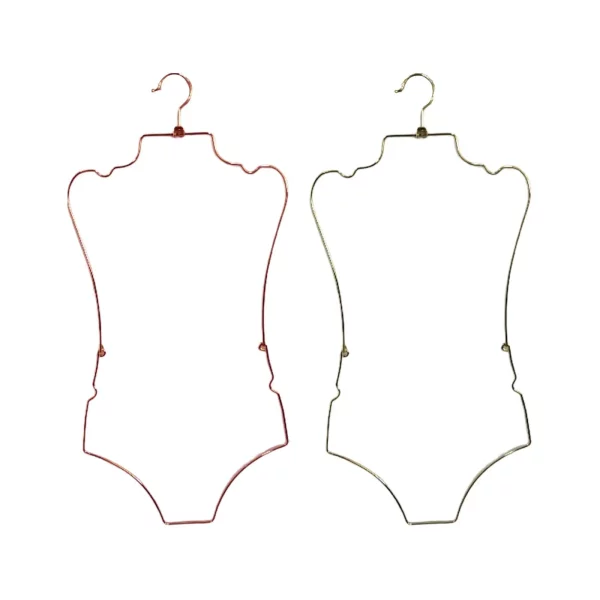 Cintre à lingerie pliable en métal – forme corps silhouette – Image 2