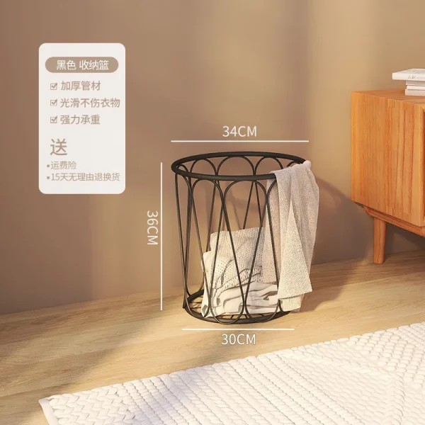 Portant vêtement sur pied design moderne arrondi en métal – Image 5