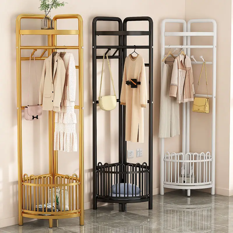 Portant vêtement d'angle design avec rangement