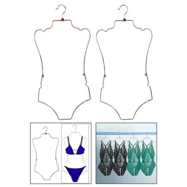 Cintre à lingerie pliable en métal – forme corps silhouette – Image 5